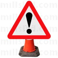 Mills Exclamation Mark Other Danger Ahead Cone Sign 750mm