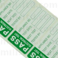 PAT Pass Label Paper Type 60 x 30mm Roll 500