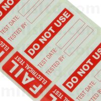 PAT Tester Fail Label Paper Type 60 x 30mm Roll 100
