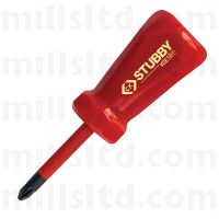Stubby VDE Slim Screwdriver Pozi No.2