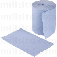 Grab n Clean 1 Ply Blue 550 Sheet Roll - Pack of 6