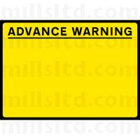 Quickfit Advance Warning Plate 1050 x 750mm - 300mm Centres
