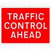 EnduraSign Traffic Control Ahead Road Sign 1050MM x 750MM (D)