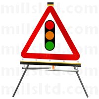 Traffic Signals Ahead Collapsible Road Sign 750mm