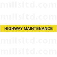 Highway Maintenance Sticker - 1000 x 350mm