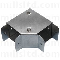 Galvanised Trunking Top Lid 90 Degree Bend 75 x 75mm