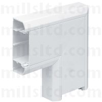 Mono Plus 20 3 Compartment Dado Trunking Flat Angle EFA20WH