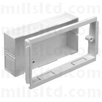 Marshall-Tufflex Mono 10 Dado Trunking Twin Adjustable Accessory Box EAB2WH