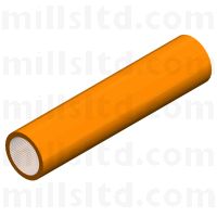 18/14mm Ribbed Duct Orange 2000m