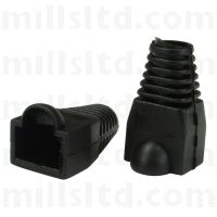 Black Cat6 RJ45 Cable Relief Boot Pk 100