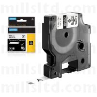 Dymo Rhino White Polyester Tape 9mm - Black Text S0718240 (18766, 18482)