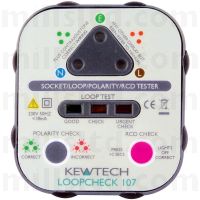 Kewtech Loopcheck 107 Advanced Socket Tester with Loop Check RCD & Mains Polarity