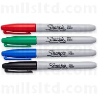 Sharpie Permanent Marker Set Fine Point Pk 4