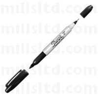 Twin Tip Sharpie Fine and Ultra Fine 12 Pack Black
