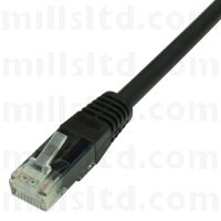 Fusion Cat 6 LS0H Black Patch Lead 0.5m Pack Of 10