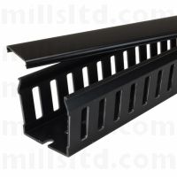 Betaduct Closed Slot Trunking Black 100mm W x 50mm H - Box of 4