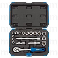 Socket Wrench Set 3-8inch Drive Metric 20 Piece