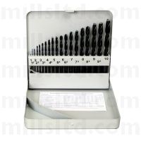 19 Piece HSS Metal Drill Set in Steel Case 1-10mm 