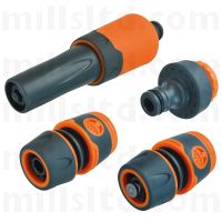 4 Piece Plastic Hose Fittings Kit - 12.5mm (1/2 inch)