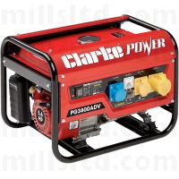 Clarkes PG3800ADV 3KVA Petrol Generator 230V/110V