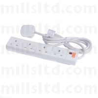 2m 4-Way Anti-Surge Extension Socket