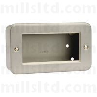 Metal Clad Faceplate With 40mm Backbox 2 Gang