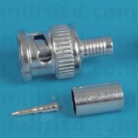 BNC Plug Mini RG59 white