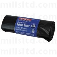 Heavy Duty Refuse Sacks Black (Roll of 10)