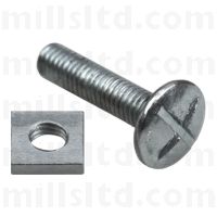 M6 x 12mm Nut and Bolt (Pkt 100)