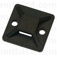 Cable Tie Cradle 19mm Sq. Black Pk 100