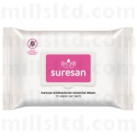 Suresan Antibacterial Universal Wipes Pk 72