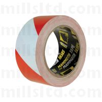 Tape - Hazard Warning - Red/White 50mm x33m
