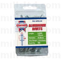 Aluminium Rivets 4.8mm x 14mm Long Pk 50