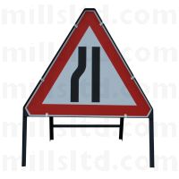 Road Narrow Left Sign (517L) 750mm