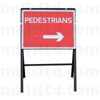 Reversible Pedestrians Sign 600 x 450mm