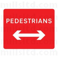 Quickfit Pedestrians Left/Right Arrow Plate 600 x 450mm - 300mm Centres