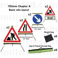 Chapter 8 Collapsible Road Sign Pack 750mm