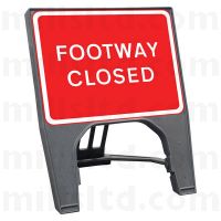 Footway Closed Polypropylene Q Sign - 600x450mm