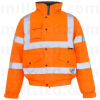 Hi Vis Bomber Jacket Orange - Large
