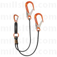 Heightec L2T150S Elite Twin Lanyard – Tri-Act Scaff Hook 1.5m