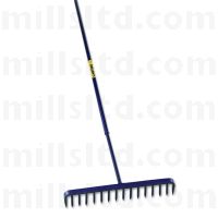 Tarmac Rake Steel Shaft - 16 Teeth Round