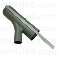 Split Swept Tee 96.5mm OD to 53.9mm OD Grey (Duct Tee 54 / 56)