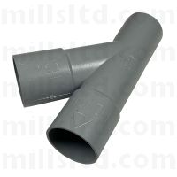 Y Branch PVC Grey 53.9mm OD (Duct Tee 56 / 56)