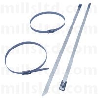 Mills Stainless Steel Cable Tie 201mm x 4.6mm Pk 100