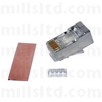 Cat6a RJ45 Modular Plug Shielded 3 Part (Upto 7mm OD) Pk50