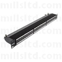 Cat6a Shielded 24 Port Patch Panel 1U