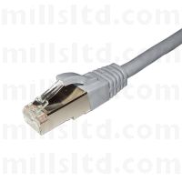 Cat6a S/FTP LSOH Grey Patch Lead 0.5m