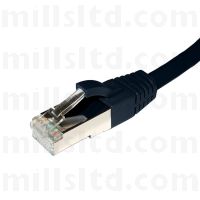 Cat6a S/FTP LSOH Black Patch Lead 3m