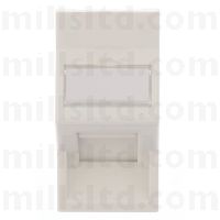 Cat6a Angled Eurostyle Shutter for Keystone Jack 50 x 25mm