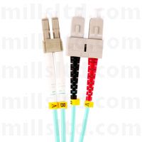 LC-SC Multimode Duplex Fibre Patch Cord OM3 50/125um 1m